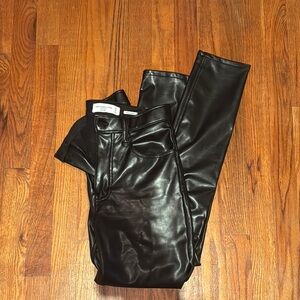 Abercrombie & Fitch Black Vegan Leather Pants